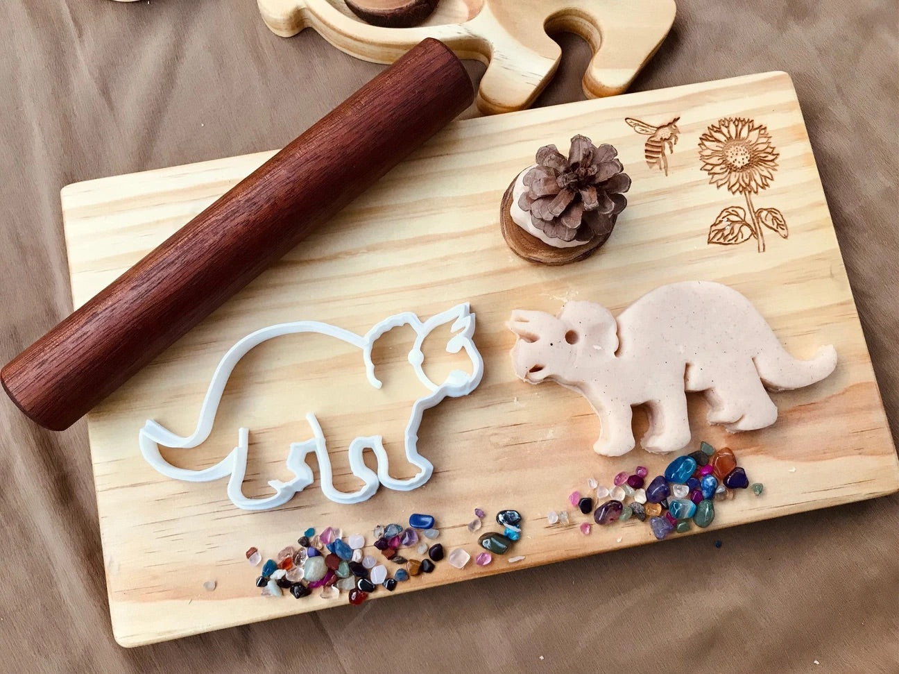 Triceratops Bio Cutter by Beadie Bug Play - Friends of K