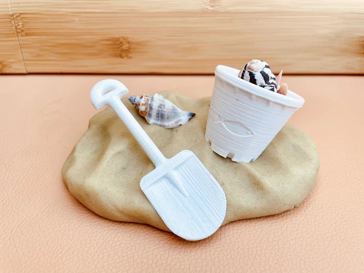 Bucket & Spade Set - White by Beadie Bug Play - Friends of K