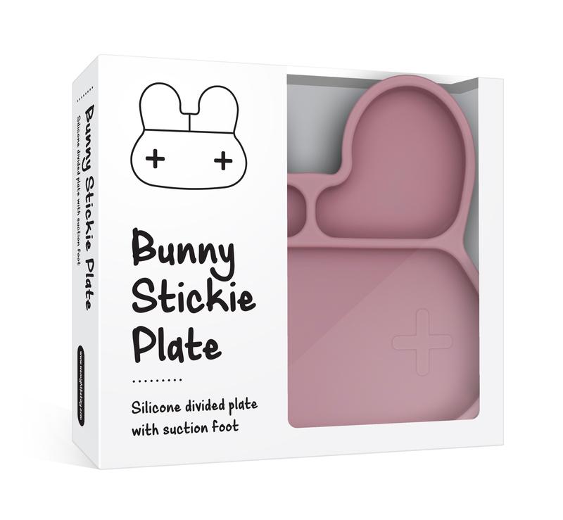 Bunny Stickie™ Plate - Dusty Rose by We Might Be Tiny - Friends of K