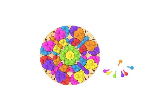 Butterfly Mandala Pegboard by Little Pegz - Friends of K