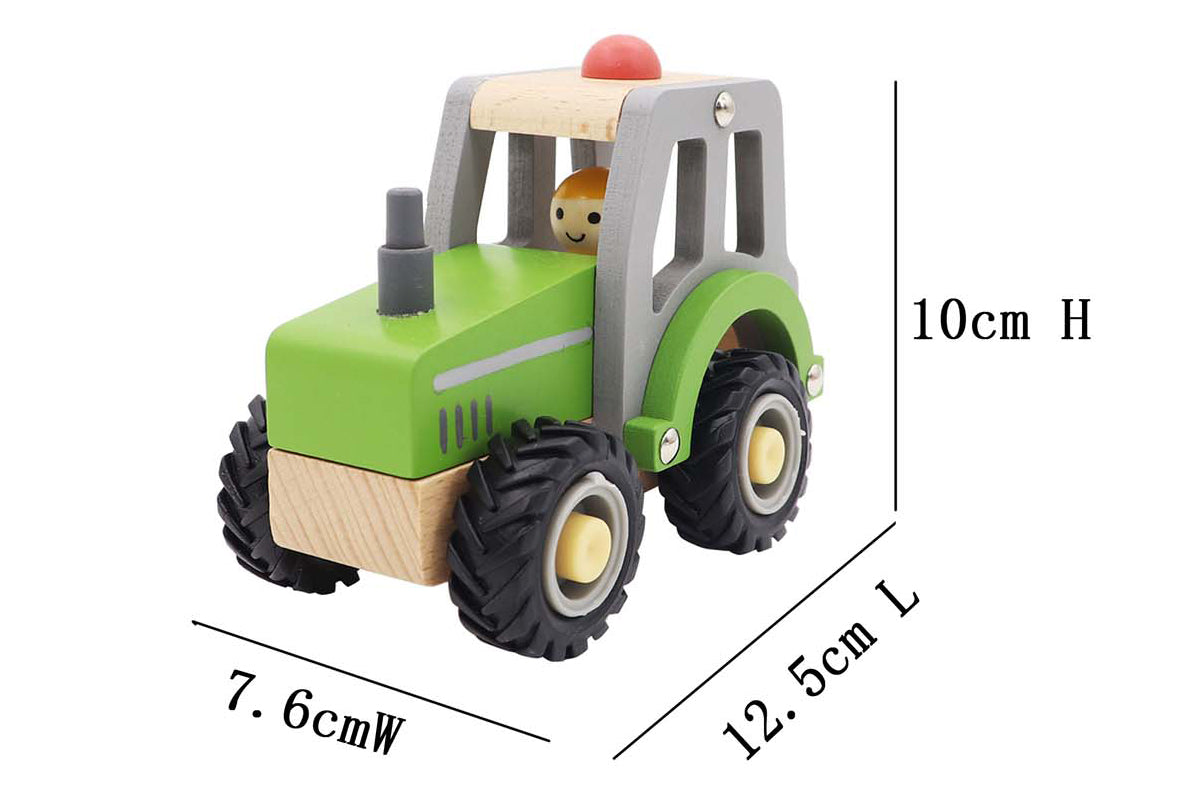 Calm & Breezy Tractor with Rubber Wheels (Green) by Kaper Kidz - Friends of K