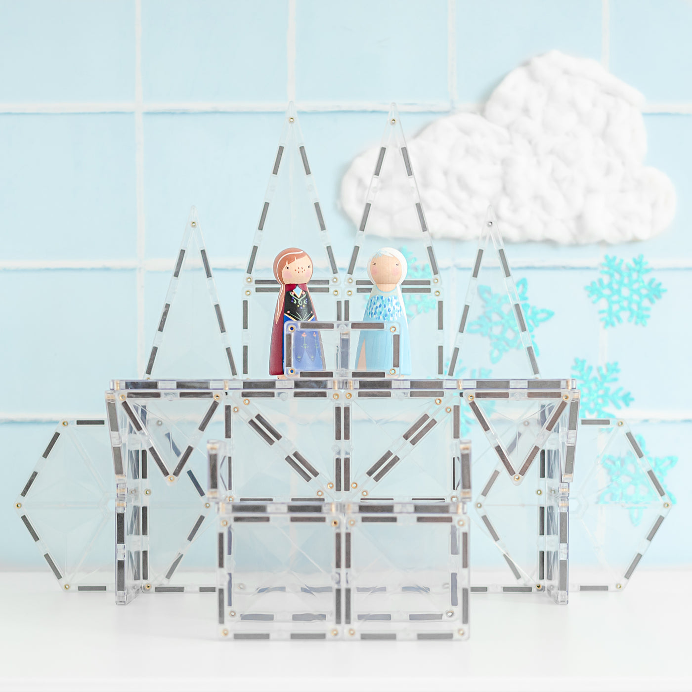 Connetix Tiles | Clear Starter Pack 34 pc by Connetix Magnetic Tiles - Friends of K