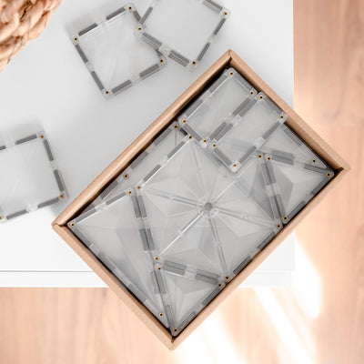Connetix Tiles | Clear Starter Pack 34 pc by Connetix Magnetic Tiles - Friends of K