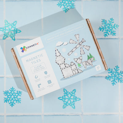 Connetix Tiles | Clear Starter Pack 34 pc by Connetix Magnetic Tiles - Friends of K