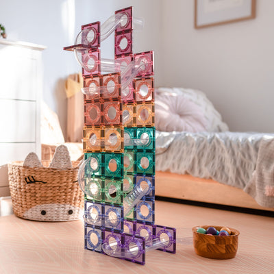 Connetix Tiles | Pastel Ball Run Pack 106 pc by Connetix Magnetic Tiles - Friends of K