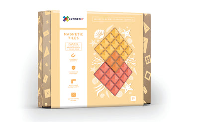 Connetix Tiles | Pastel Base Plate Pack (Lemon & Peach) 2 pc by Connetix Magnetic Tiles - Friends of K