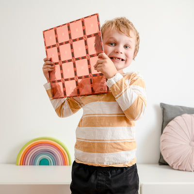 Connetix Tiles | Pastel Base Plate Pack (Lemon & Peach) 2 pc by Connetix Magnetic Tiles - Friends of K