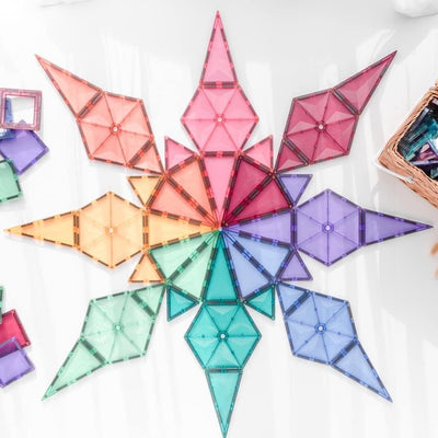 Connetix Tiles | Pastel Mega Pack 202 pc by Connetix Magnetic Tiles - Friends of K