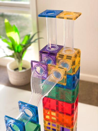 Connetix Tiles | Rainbow Ball Run Pack 92 pc by Connetix Magnetic Tiles - Friends of K