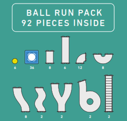 Connetix Tiles | Rainbow Ball Run Pack 92 pc by Connetix Magnetic Tiles - Friends of K