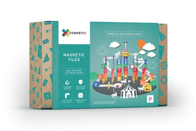 Connetix Tiles | Rainbow Ball Run Pack 92 pc by Connetix Magnetic Tiles - Friends of K