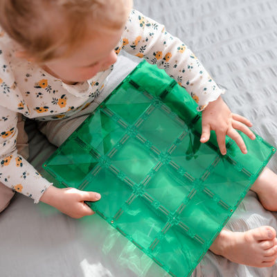 Connetix Tiles | Rainbow Base Plate Pack (Blue & Green) 2 pc by Connetix Magnetic Tiles - Friends of K