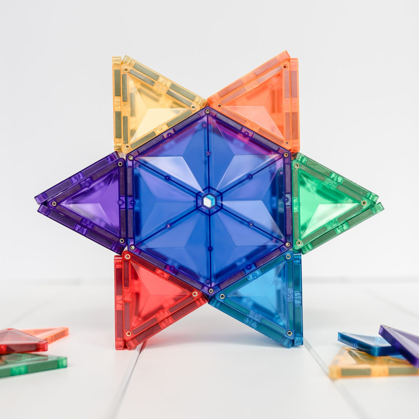 Connetix Tiles | Rainbow Geometry Pack 30 pc by Connetix Magnetic Tiles - Friends of K