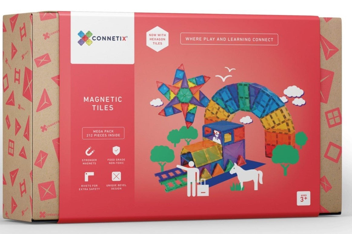 Connetix Tiles | Rainbow Mega Pack 212 pc by Connetix Magnetic Tiles - Friends of K