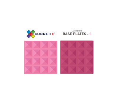 Connetix Tiles | Pastel Base Plate Pack (Pink & Berry) 2pc by Connetix Magnetic Tiles - Friends of K