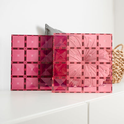 Connetix Tiles | Pastel Base Plate Pack (Pink & Berry) 2pc by Connetix Magnetic Tiles - Friends of K