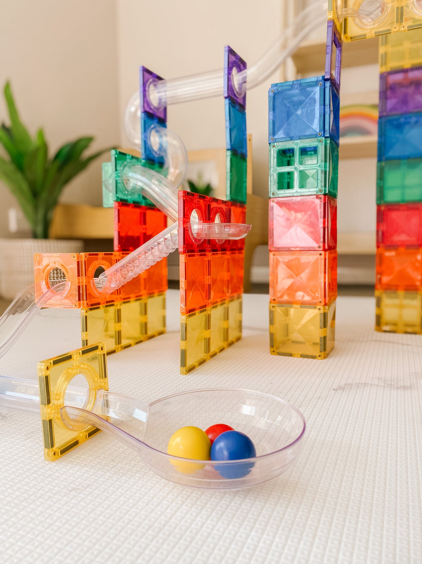 Connetix Tiles | Rainbow Ball Run Pack 92 pc (Damaged Box) by Connetix Magnetic Tiles - Friends of K