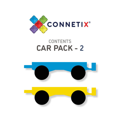 Connetix Tiles | Rainbow Car Pack 2pc by Connetix Magnetic Tiles - Friends of K