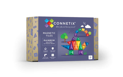 Connetix Tiles | Rainbow Mini Pack 24pc by Connetix Magnetic Tiles - Friends of K