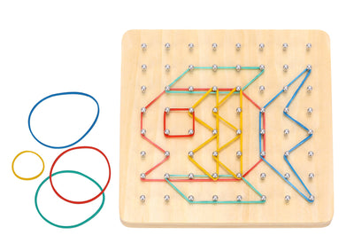 Creative Rubber Band Geoboard Pattern Puzzle Game by Tooky Toy - Friends of K