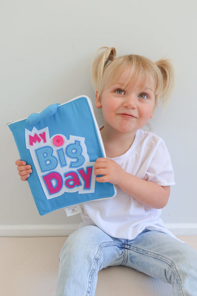 Fabric Activity Book - My Big Day (Blue Cover) by Curious Columbus - Friends of K