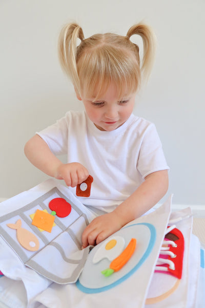 Fabric Activity Book - My Big Day (Blue Cover) by Curious Columbus - Friends of K