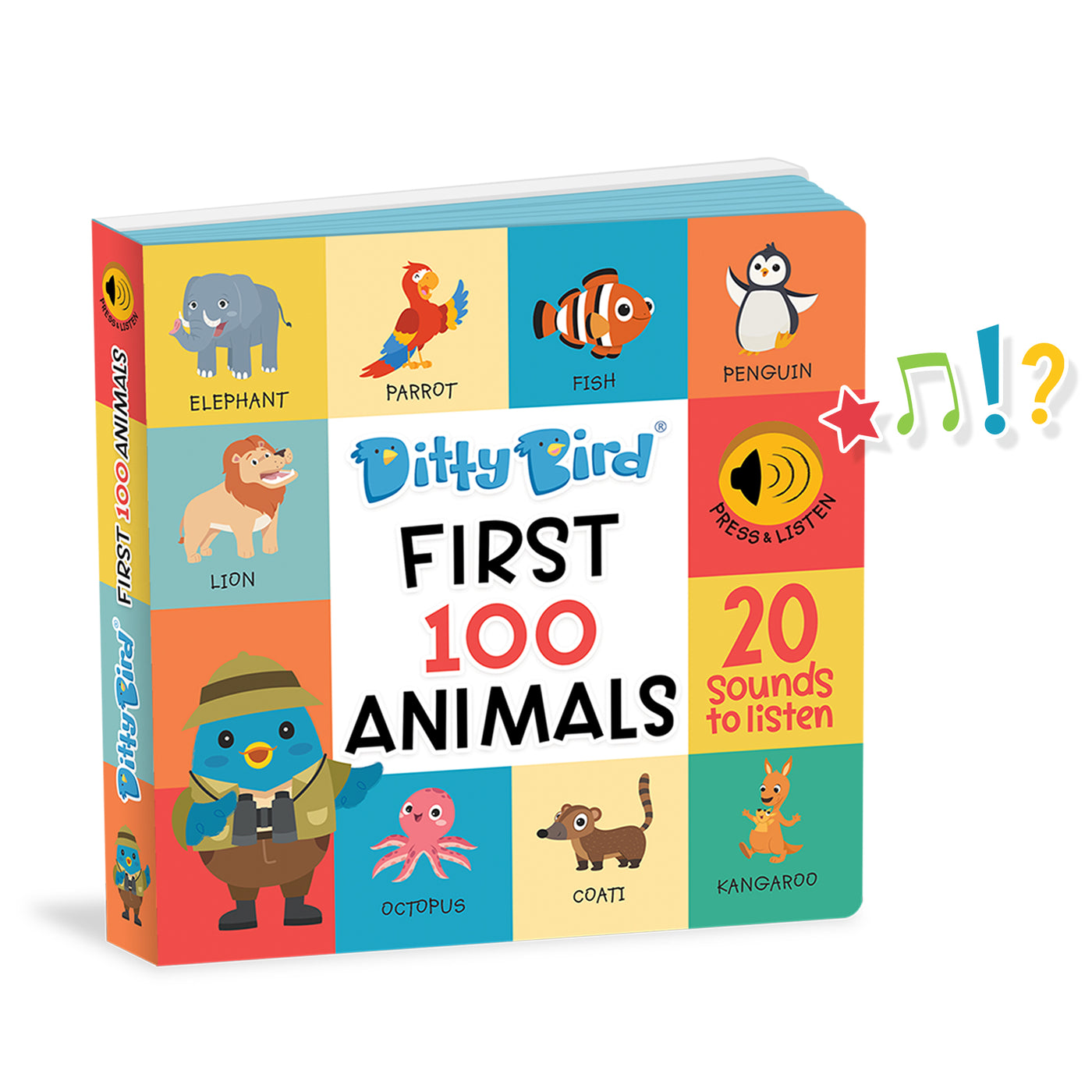 First 100 Animals Board Book by Ditty Bird - Friends of K