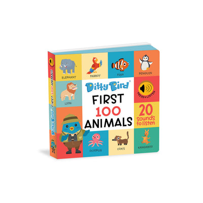 First 100 Animals Board Book by Ditty Bird - Friends of K