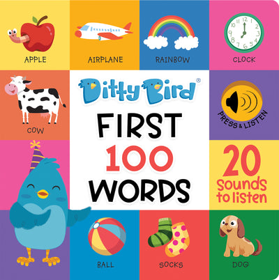 First 100 Words Board Book by Ditty Bird - Friends of K