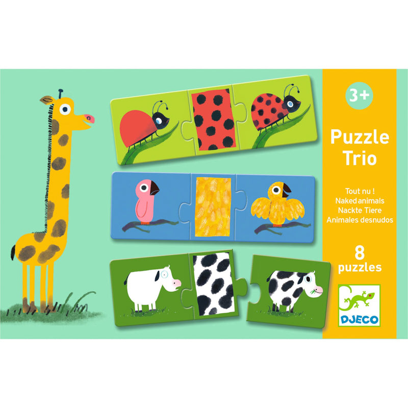 Trio Naked Animals 24pc Puzzle by Djeco - Friends of K