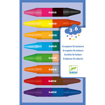 8 Twins Crayons by Djeco - Friends of K
