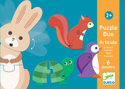 Duo Animals 12pc Puzzle by Djeco - Friends of K