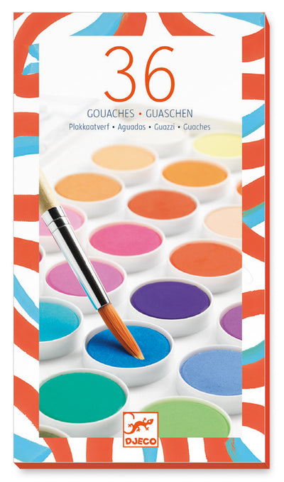 36 Gouache Colour Paints by Djeco - Friends of K