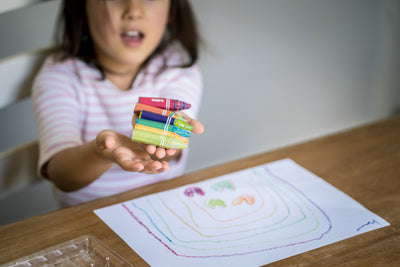 6 Multicoloured Flower Crayons by Djeco - Friends of K