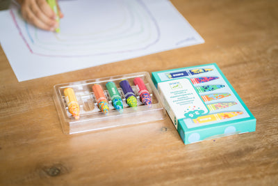 6 Multicoloured Flower Crayons by Djeco - Friends of K