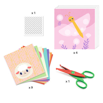 Crinkle Cutting Collage Set by Djeco - Friends of K