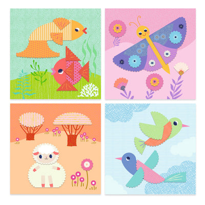 Crinkle Cutting Collage Set by Djeco - Friends of K