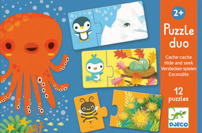 Duo Hide and Seek 24pc Puzzle by Djeco - Friends of K