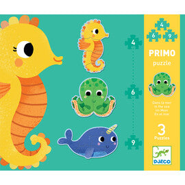 In The Sea 4, 6,9pc Primo Progressive Puzzle by Djeco - Friends of K