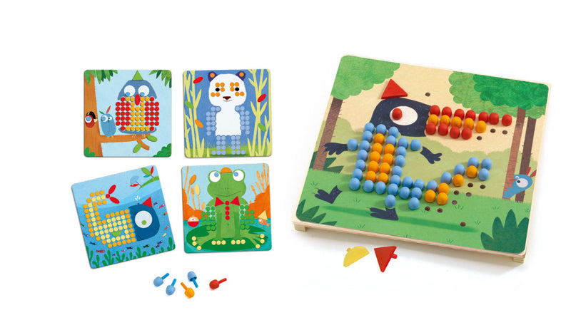 Rigolo Mosaico Peg Board by Djeco - Friends of K