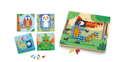 Rigolo Mosaico Peg Board by Djeco - Friends of K