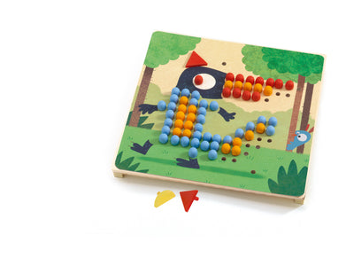 Rigolo Mosaico Peg Board by Djeco - Friends of K