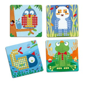 Rigolo Mosaico Peg Board by Djeco - Friends of K