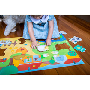 Tactile Farm 20pc Giant Puzzle by Djeco - Friends of K