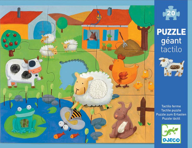 Tactile Farm 20pc Giant Puzzle by Djeco - Friends of K