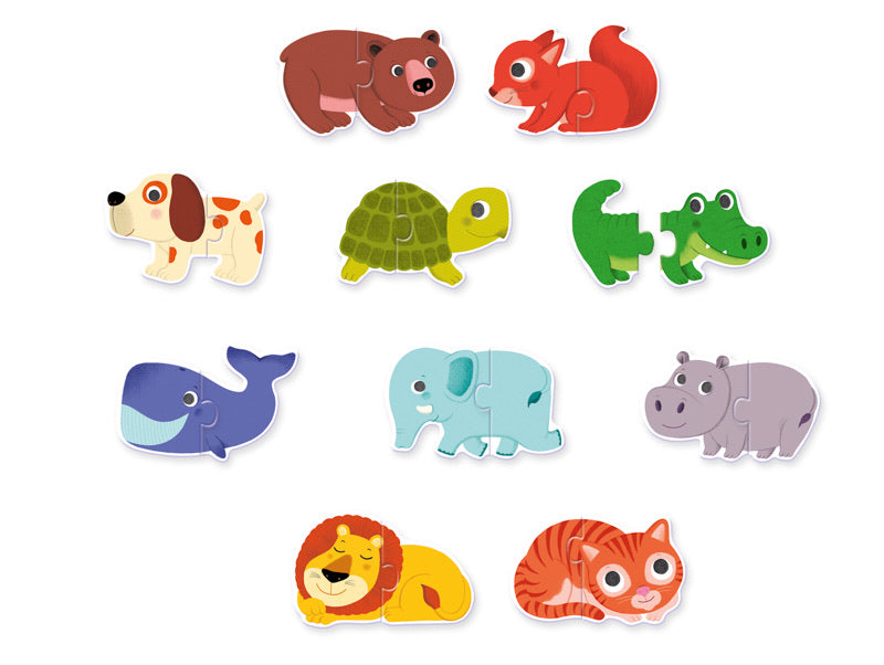 Duo Animals 20pc Puzzle by Djeco - Friends of K