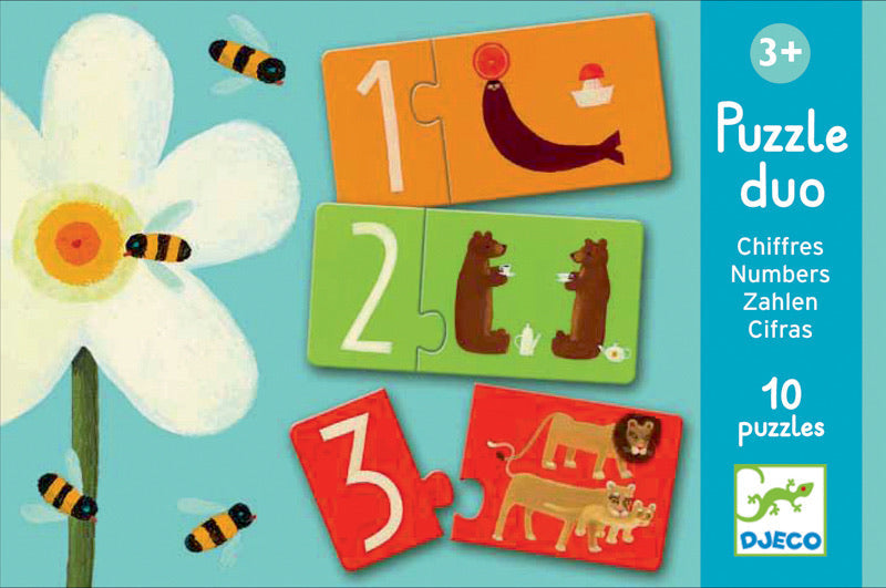 Duo Numbers 20pc Puzzle by Djeco - Friends of K