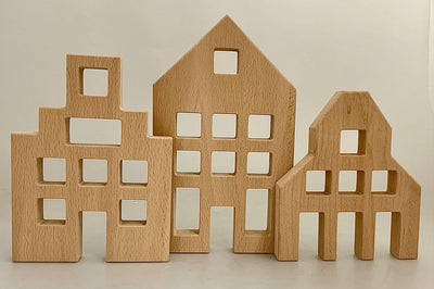 Dutch Wood Houses (3 piece) by Papoose - Friends of K