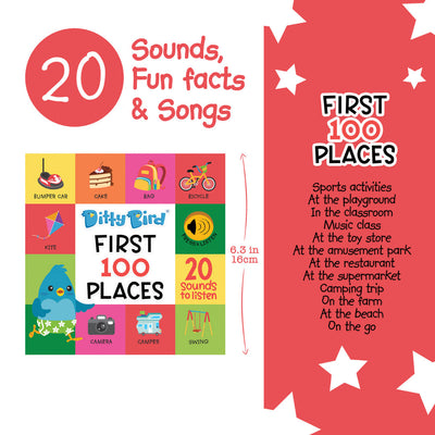 First 100 Places Board Book by Ditty Bird - Friends of K