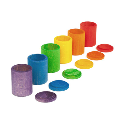 Grapat Cups with Lid Coloured (6 Pieces) by Grapat - Friends of K